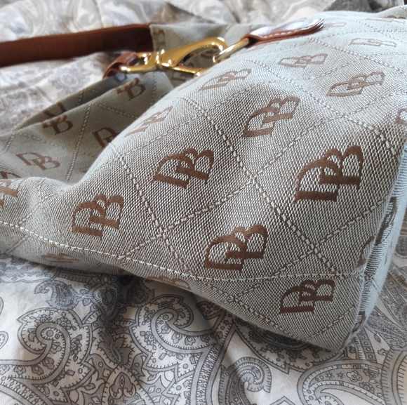 Dooney & Bourke Teal Signature Hobo Purse - Picture 8 of 16